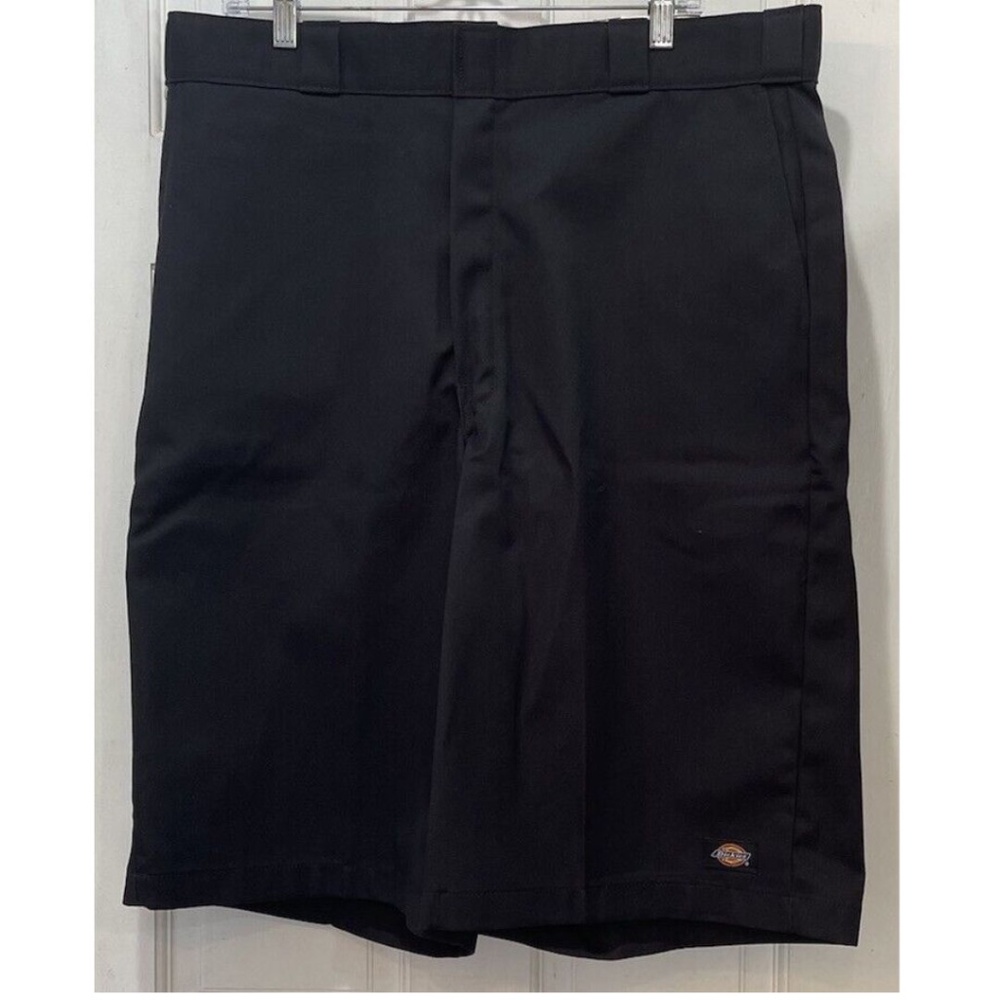 Dickies Black Twill Multi-Pocket Loose Fit Work Shorts 13” Inseam Men's Size 38